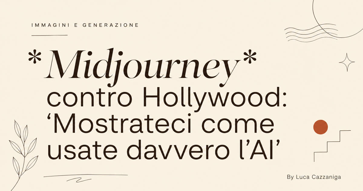 *Midjourney* contro Hollywood: 'Mostrateci come usate davvero l'AI'
