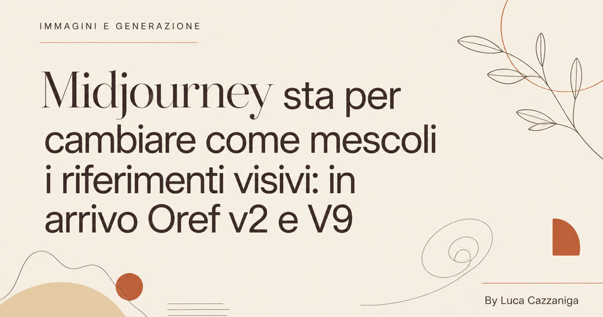 Midjourney sta per cambiare come mescoli i riferimenti visivi: in arrivo Oref v2 e V9