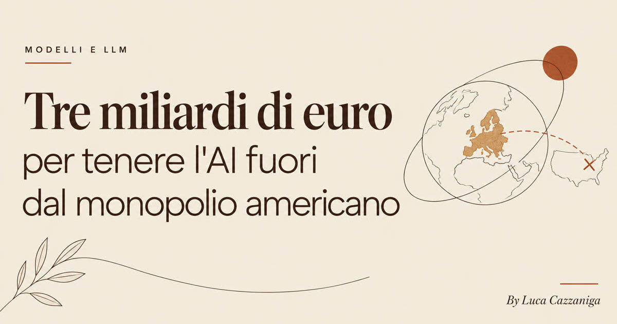 Tre miliardi di euro per tenere l'AI fuori dal monopolio americano