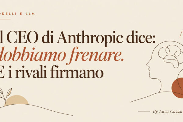 Il CEO di Anthropic dice: dobbiamo frenare. E i rivali firmano