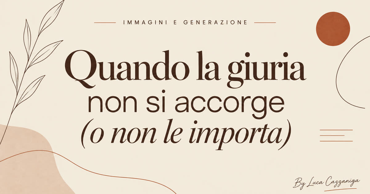 Quando la giuria non si accorge (o non le importa)