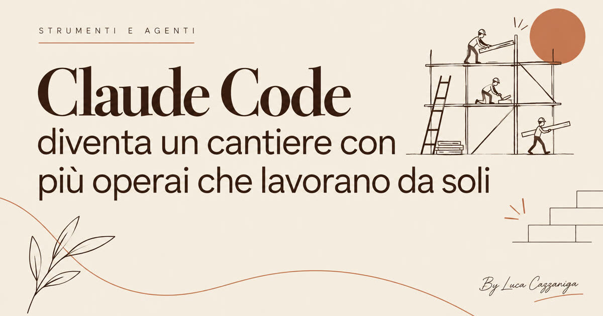 Claude Code diventa un cantiere con più operai che lavorano da soli