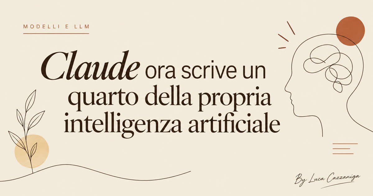 Claude ora scrive un quarto della propria intelligenza artificiale