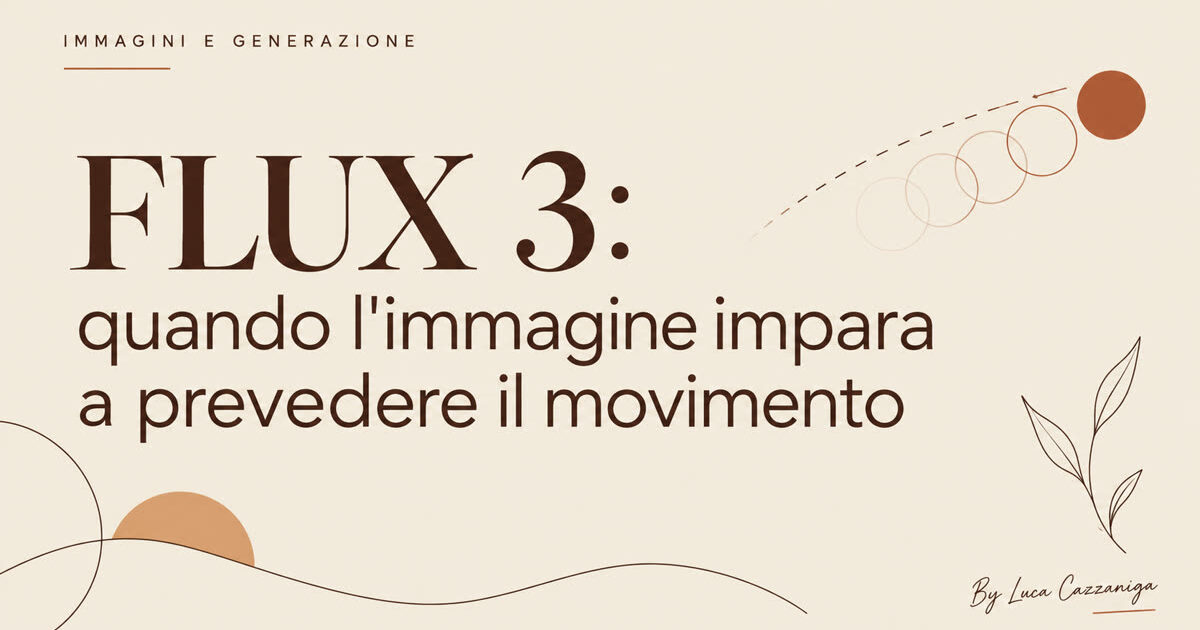 FLUX 3: quando l'immagine impara a prevedere il movimento