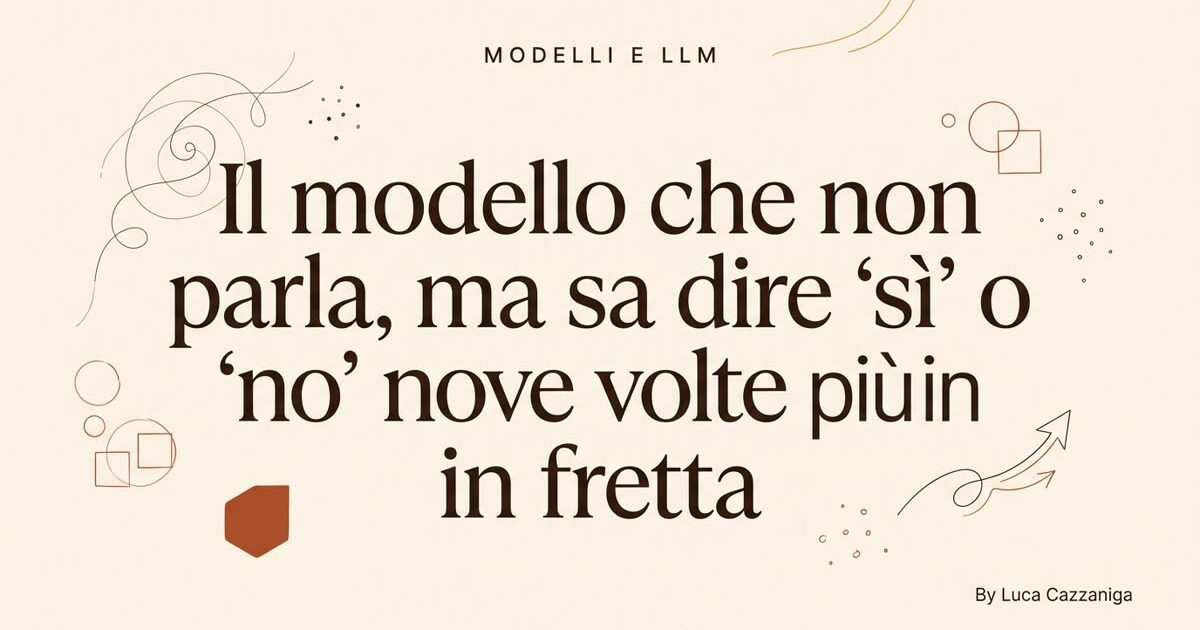Il modello che non parla, ma sa dire 'sì' o 'no' nove volte più in fretta