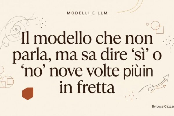 Il modello che non parla, ma sa dire 'sì' o 'no' nove volte più in fretta