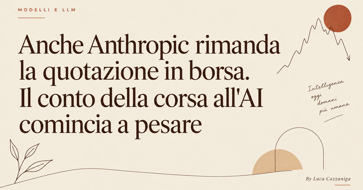 Anche Anthropic rimanda la quotazione in borsa. Il conto della corsa all'AI comincia a pesare