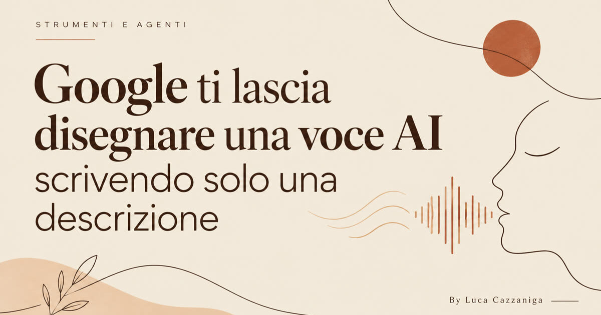 Google ti lascia disegnare una voce AI scrivendo solo una descrizione