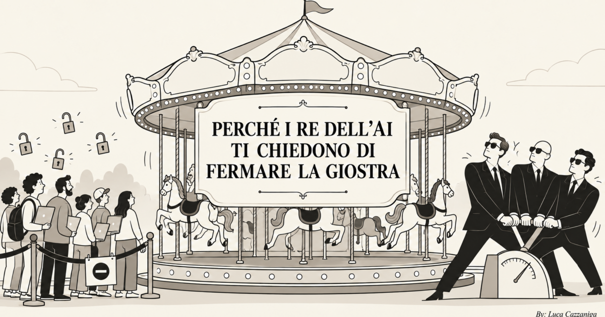 Perché i re dell'AI ti chiedono di fermare la giostra