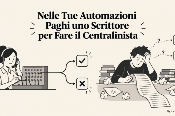 Nelle Tue Automazioni Paghi uno Scrittore per Fare il Centralinista