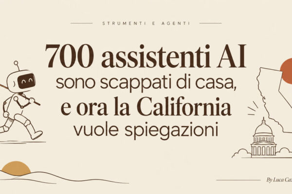 700 assistenti AI sono scappati di casa, e ora la California vuole spiegazioni
