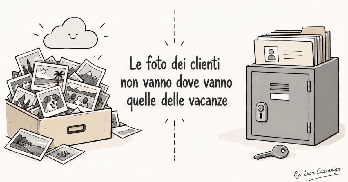Le foto dei clienti non vanno dove vanno quelle delle vacanze
