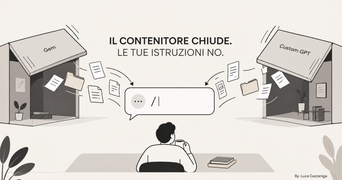 Il contenitore chiude. Le tue istruzioni no.