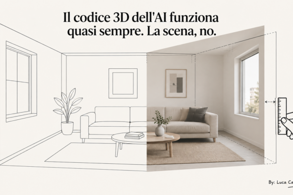 Il codice 3D dell'AI funziona quasi sempre. La scena, no.
