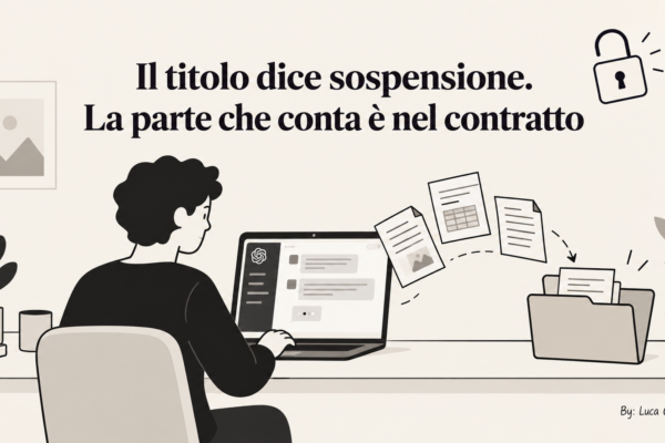 Il titolo dice sospensione. La parte che conta è nel contratto