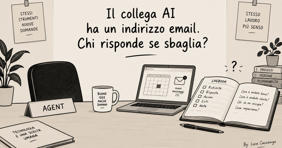 Il collega AI ha un indirizzo email. Chi risponde se sbaglia?